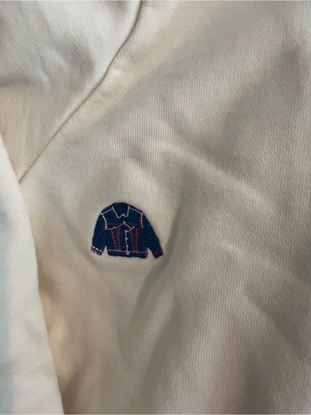 Parke Cream NYC Hoodie with Colorful Embroidered Motifs - Picture 3 of 8